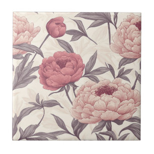 Peonies Coloridos Azulejos Cerâmicos Para Paviment