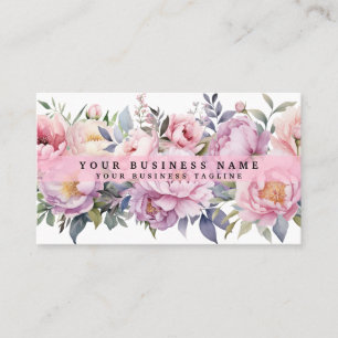 Peonies Flowers Cartões de visitas