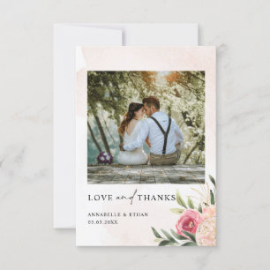 Peony e Cartões de agradecimentos de Casamento de