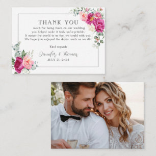 Peony e Rosa Greenery Cartões de agradecimentos