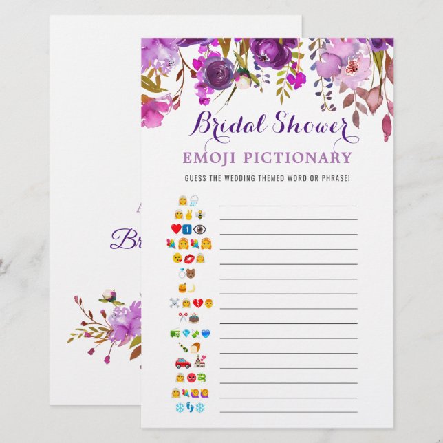 Peony Floral Watercolor Game (Frente/Verso)