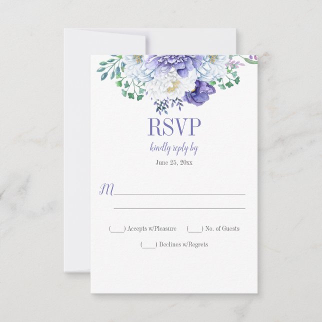 Peony Passion Floral Background Vertical RSVP (Frente)