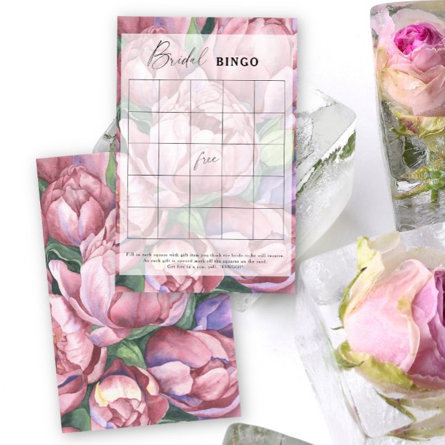 Peony rosa - jogo de bingo Chá de panela (Criador carregado)