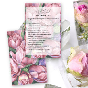 Peony rosa - O que é que o noivo disse jogo de noi