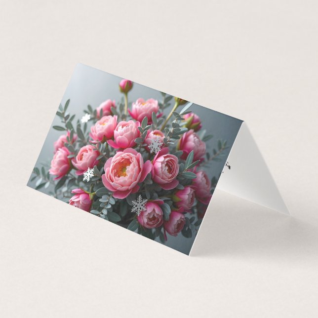 Peony Snowflake Card (Frente)
