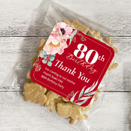 Peony sobre Etiquetas de Presente de Aniversário V