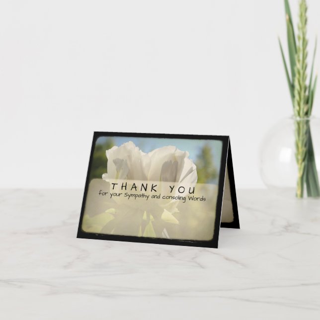 Peony Vintage Foto Simpatia Obrigado Nota Cartão 4 (Frente)