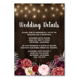 Peony Wood Recepção de casamento + Cartões de Aloj