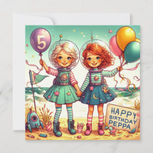 PEPPA ~ 5 ANOS ~ Cartão de Aniversário ~