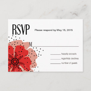 Pepper Poppies RSVP Red