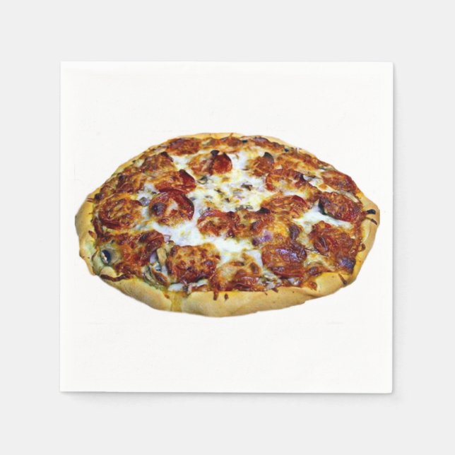 "Pepperoni Pizza" guardanapos de papel design (Frente)