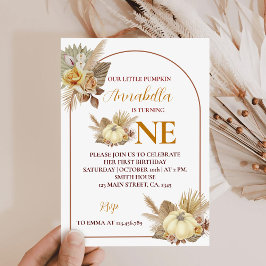 Pequena Abóbora Transformando Um Convite De primei