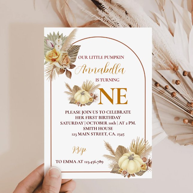 Pequena Abóbora Transformando Um Convite De primei (Criador carregado)