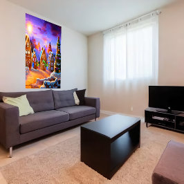 Pequena aldeia de Gingercake | AI Art Poster