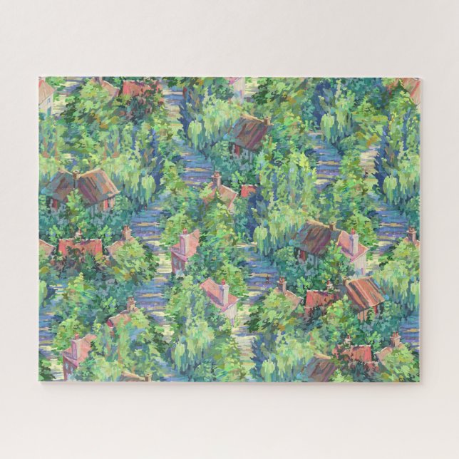 Pequena Aldeia Francesa - Quebra-cabeça de serra (Horizontal)