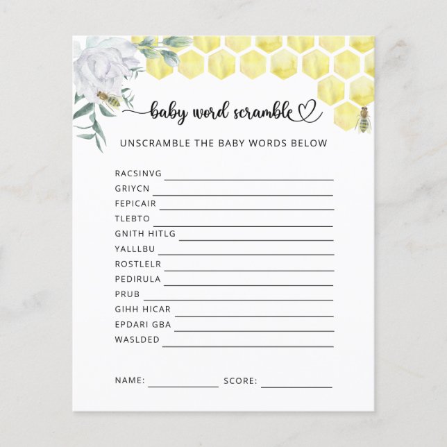 Pequena Bebê Escramble (Frente)