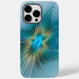 Pequena Bela Moderna Flor de Arte Fractal Azul Dou