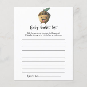 Pequena bolota fofa - Lista de baldes