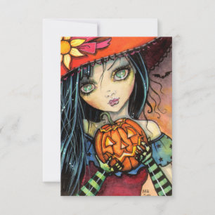 Pequena Bruxa do Halloween - Cartões Postais de Ha