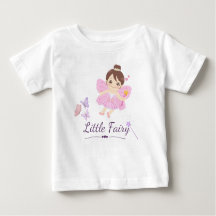 Pequena camiseta de bebê de fada