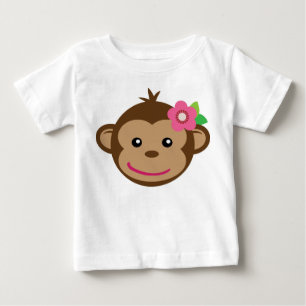 Pequena Camiseta Macaco (Rapariga)