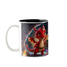 Pequena Caneca De Dragão Com Escala Vermelha - Dri