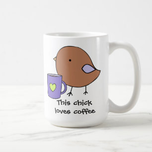 Pequena caneca de pintinho de café