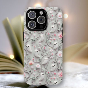 Pequena Capa de telefone 3D Floral Fantasma