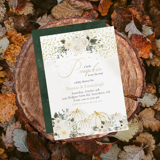 Pequena Casal de Abóbora Menina Convite para Chá (Criador carregado)