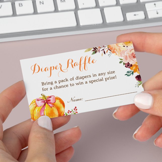 Pequena Chá de fraldas de Abóbora Cartão de Raffle (Criador carregado)