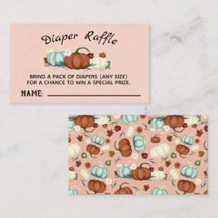 Pequena Chá de fraldas de Abóbora Cartão de Raffle