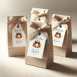 Pequena Chá de fraldas de Abóbora Etiqueta