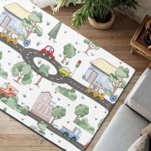 Pequena Cidade e Carros Padrão Colorido