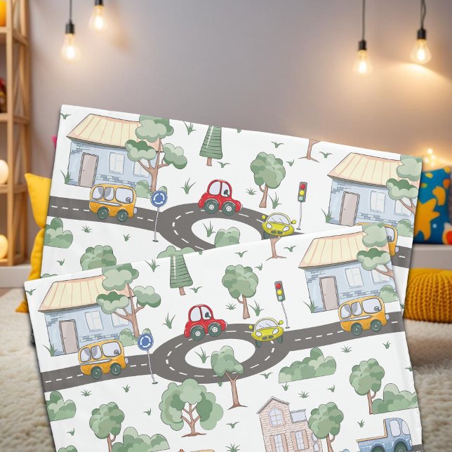 Pequena Cidade e Carros Padrão Colorido (Criador carregado)