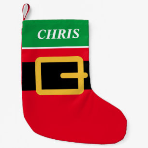 Pequena Cinto de Papai Noel personalizado meia de Natal pe