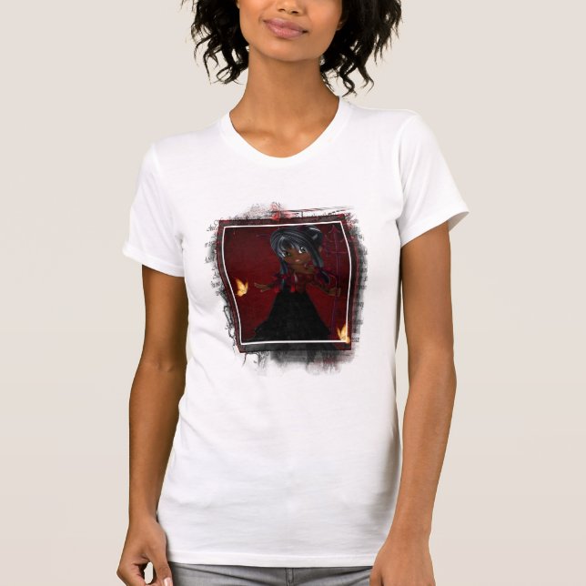 Pequena Cookie Devil Girl Design 4 T-Shirt (Frente)