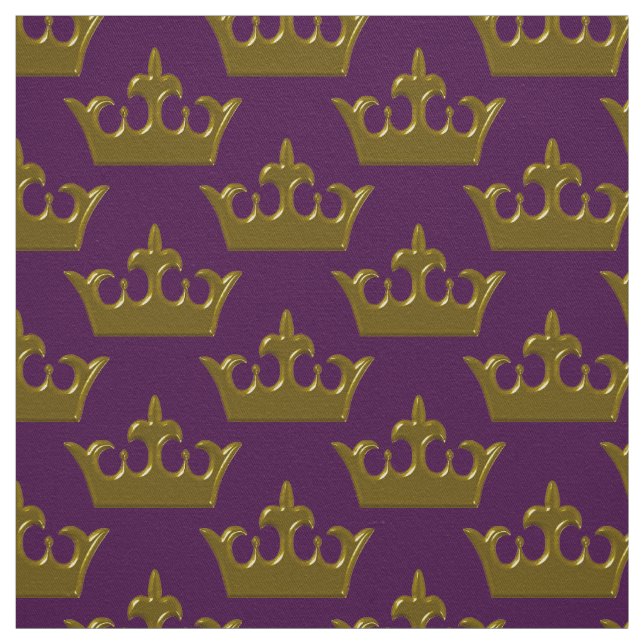 Pequena Coroa Dourada, Tecido Roxo (Modelo)