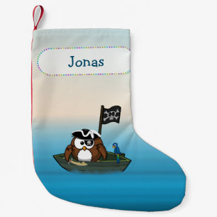 Pequena coruja pirata - meia de Natal