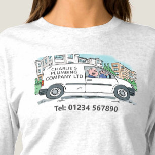 Pequena empresa com nome na empresa Van T-Shirt