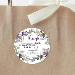 Pequena empresa Obrigado Logo Adesivo Personalizad