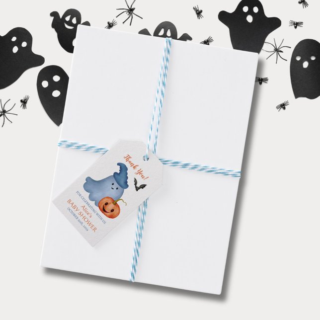 Pequena etiqueta de Chá de fraldas de Boo Pumpkin  (Criador carregado)