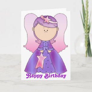 Pequena Fada Angel Feliz Cartão de Aniversário 4