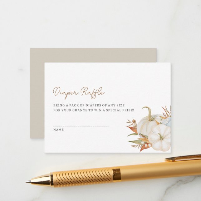 Pequena Fralda de Abóbora Cartão de Gabinete Raffl (Frente/Verso In Situ)