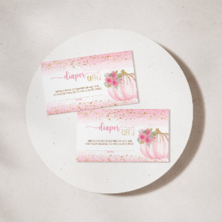 Pequena Fralda de Bebê Floral de Abóbora Cartão Ra