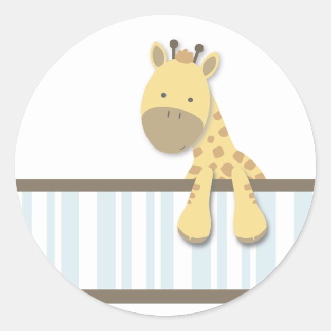Pequena Girafa {Blue} | Autocolantes (Frente)