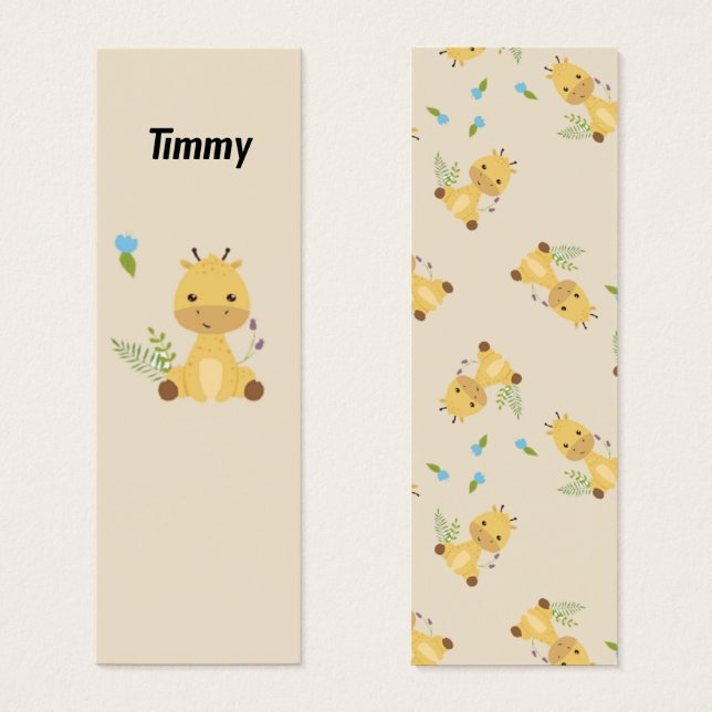Pequena girafa fofa personalizada (Frente & Verso)