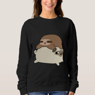 Pequena Lama e Pug Camisa Essencial 228