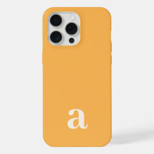 Pequena Letra Monograma Amarelo-Laranja Minimalist