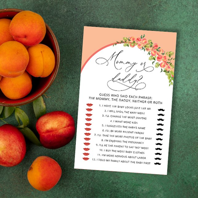 Pequena Mamãe de pêssego ou jogo de Chá de fraldas (Criador carregado)