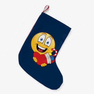 Pequena Meia de Emoji do Natal